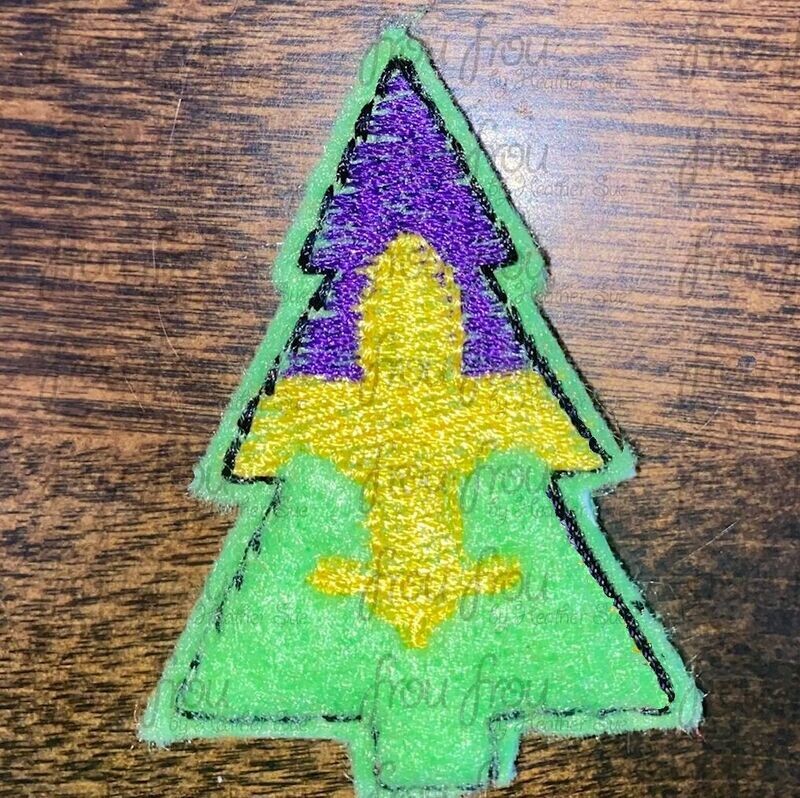 Clippie New Orleans Christmas Tree Machine Embroidery In The Hoop Project 1.5, 2, 3, and 4 inch and SORTED 2"