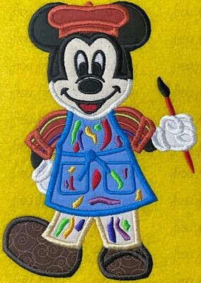 Artist Mister Mouse Top Olino's Terrace Restaurant Full Body Machine Applique Embroidery Design, multiple sizes including 4"-16"