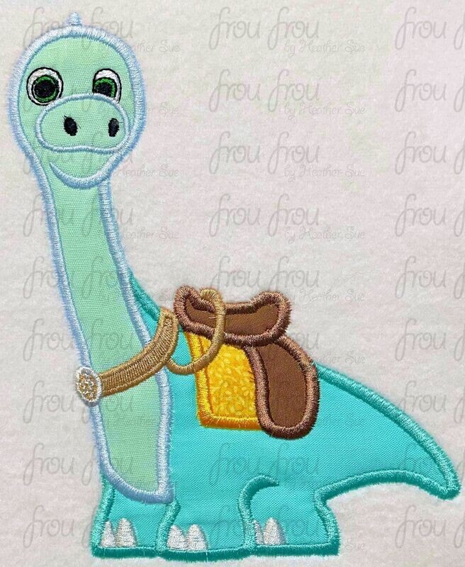 Clove Brontosaurus Dinosaur Ranch Machine Applique Embroidery Designs 4&quot;-16&quot;