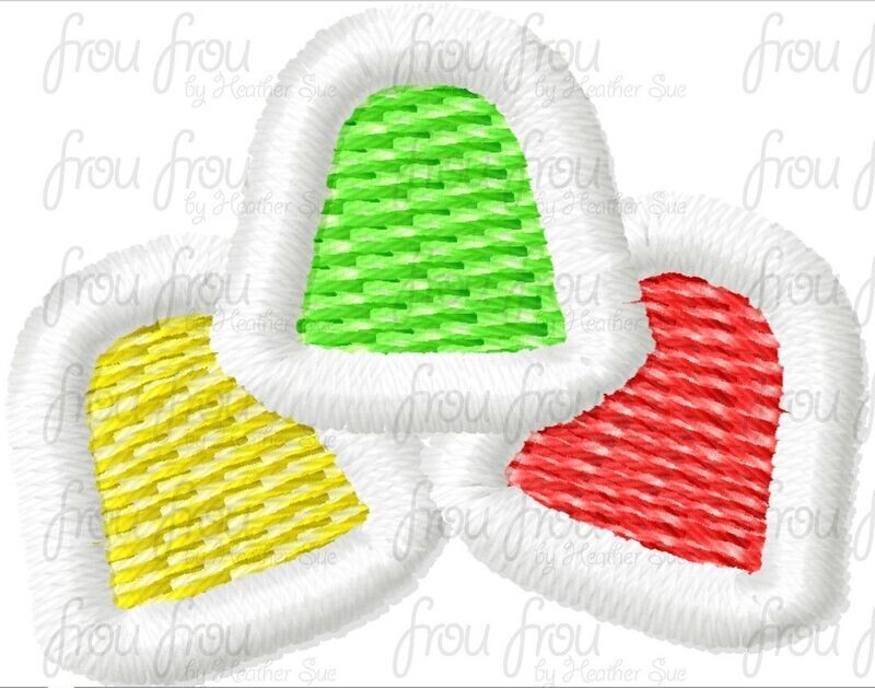 Gumdrops Candy Tiny Machine Embroidery Design Multiple Sizes 1/2&quot;-1.5&quot;