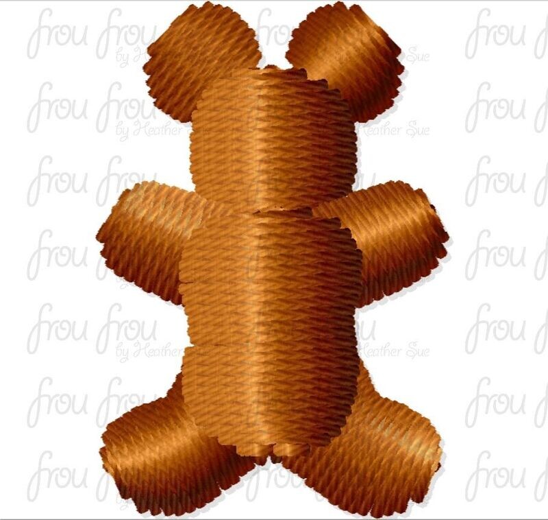 Gingerbread mister mouse Tiny Machine Embroidery Design Multiple Sizes 1/2&quot;-1.5&quot;