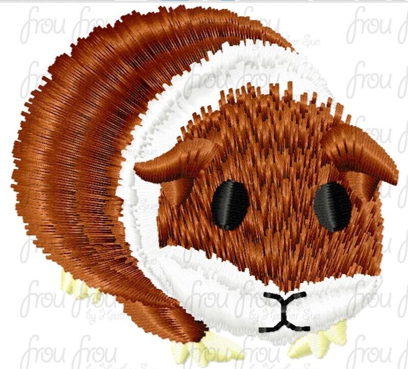 Guinea Pig Tiny Machine Embroidery Design Multiple Sizes 1&quot;-2.5&quot;