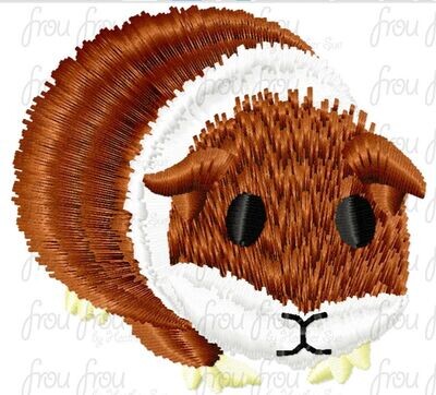 Guinea Pig Tiny Machine Embroidery Design Multiple Sizes 1