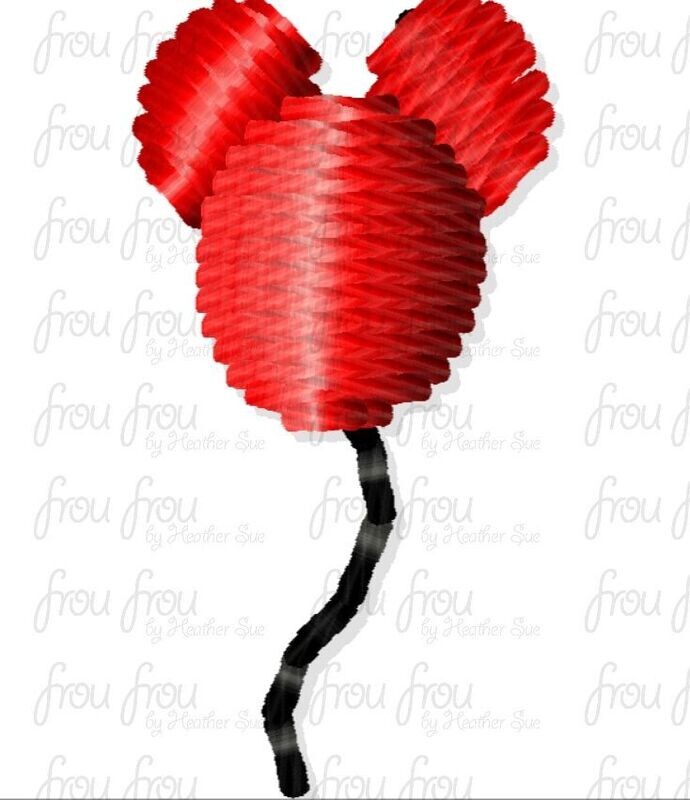 Mister Mouse Balloon Tiny Machine Embroidery Design Multiple Sizes 1/4&quot;-1.5&quot;