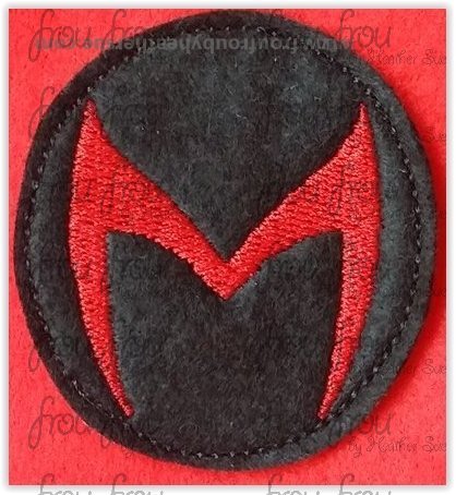 Clippie Scarlet Watch Superhero Super hero Machine Embroidery In The Hoop Project 1.5, 2, 3, and 4 inch