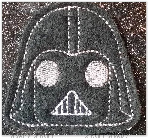 Clippie Dark Fader Cutie Space Wars  Machine Embroidery In The Hoop Project 1.5, 2, 3, and 4 inch