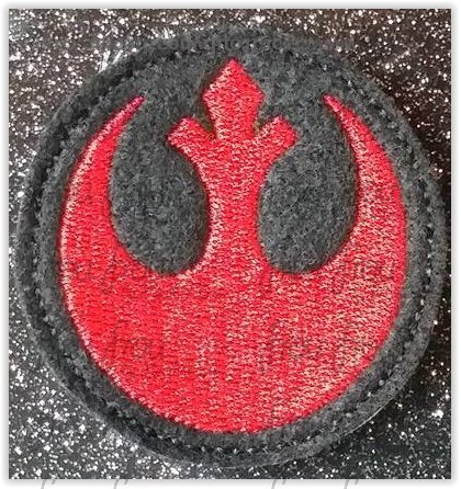 Clippie Rebellious Symbol Space Wars Machine Embroidery In The Hoop Project 1.5, 2, 3, and 4 inch