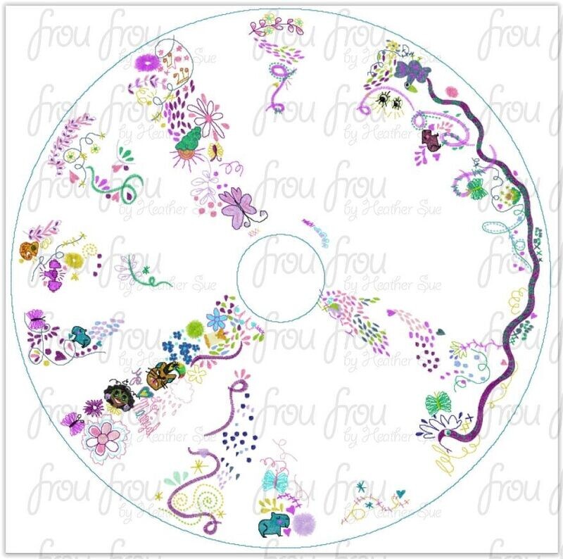Meerabel Enchanto Skirt Outfit Embroidery TWENTY-SEVEN Design SET Machine Embroidery Designs, multiple sizes including 4"-10"