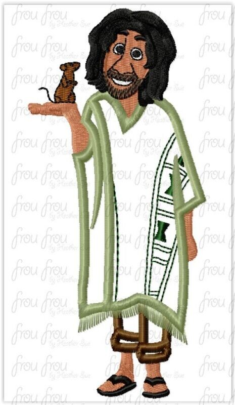 Broono Enchanto Full Body Machine Applique Embroidery Design, Multiple sizes 4"-16"