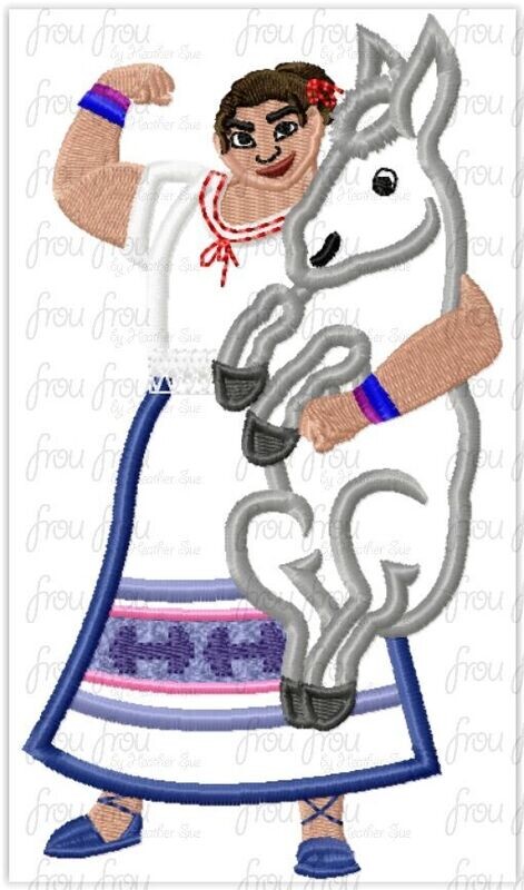 Louisa Enchanto Full Body Machine Applique Embroidery Design, Multiple sizes 4"-16"