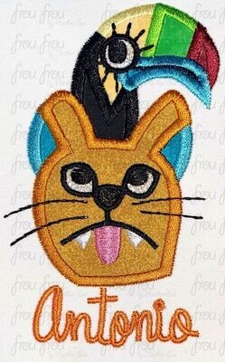 Antoni Animals Enchanto Character Symbol and Names FOUR Versions Machine Applique and Filled Embroidery Designs, Multiple sizes 1