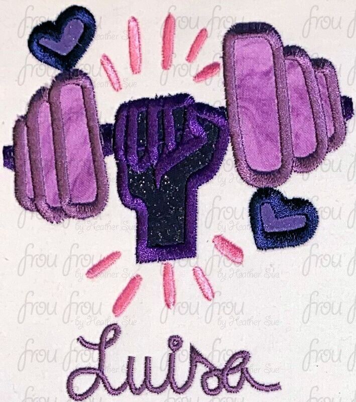 Louisa Weights Enchanto Character Symbol and Names FOUR Versions Machine Applique and Filled Embroidery Designs, Multiple sizes 1"-16"