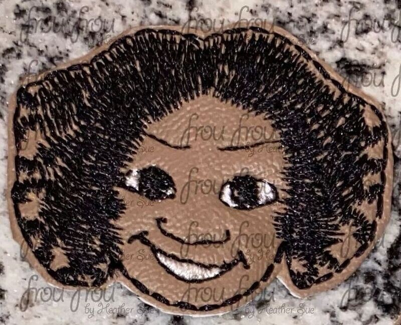 Camil Enchanto Head Clippie Machine Embroidery In The Hoop Project 1.5, 2, 3, and 4 inch and SORTED into multiples