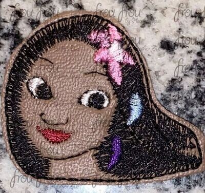Isabel Enchanto Head Clippie Machine Embroidery In The Hoop Project 1.5, 2, 3, and 4 inch and SORTED into multiples
