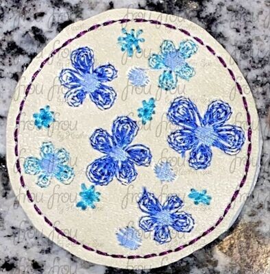 Isabel Flowers Enchanto Symbol Clippie Machine Embroidery In The Hoop Project 1.5, 2, 3, and 4 inch and SORTED into multiples