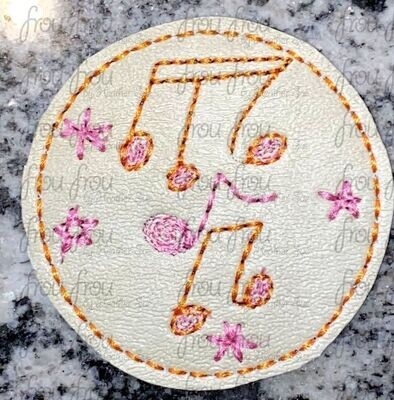 Deloris Music Enchanto Symbol Clippie Machine Embroidery In The Hoop Project 1.5, 2, 3, and 4 inch and SORTED into multiples