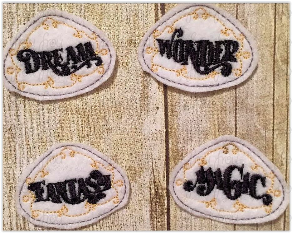Clippies Dis Cruise Line Ship Names FOUR Design SET Machine Embroidery In The Hoop Project 1.5, 2, 3, and 4 inch