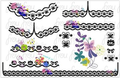 Meerabel Enchanto Shirt Outfit Embroidery EIGHTEEN Design SET Machine Embroidery Designs, multiple sizes including 4