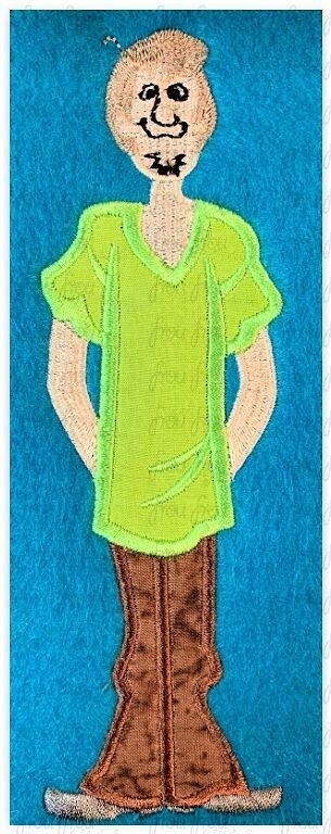 Shaggi Full Body Scooba Due Machine Applique Embroidery Design, Multiple Sizes, including 4"-16
"
