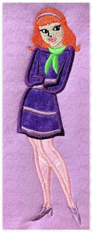 Dafne Full Body Scooba Due Machine Applique Embroidery Design, Multiple Sizes, including 4"-16"