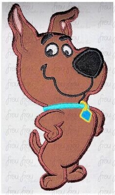 Scrap Due Dog Full Body Scooba Due Machine Applique and filled Embroidery Design, Multiple Sizes, including 2