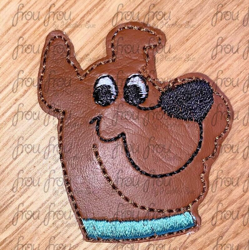 Scooba Due Head Dog Clippie Machine Embroidery In The Hoop Project 1.5, 2, 3, and 4 inch and SORTED into multiples