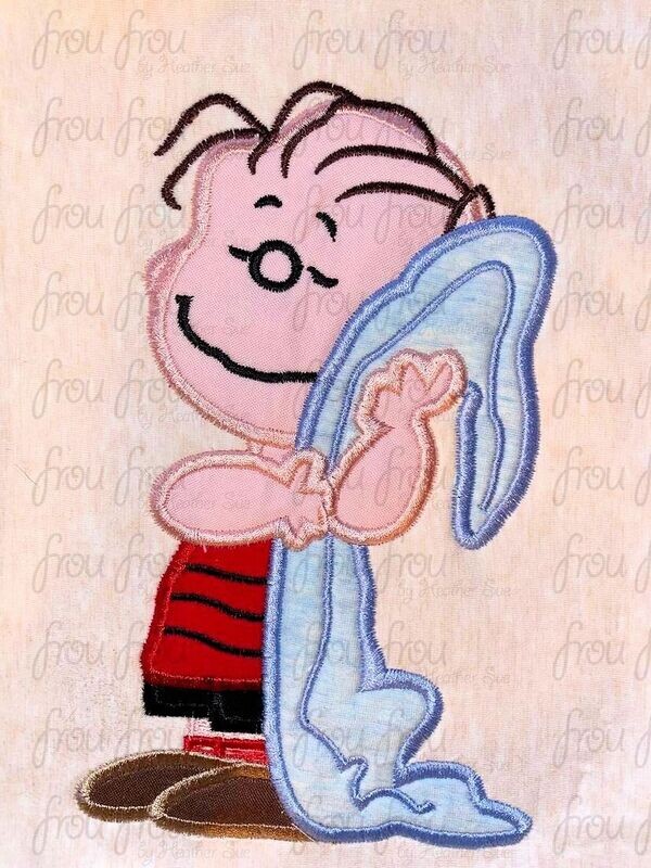 Lynus Peanut Machine Applique and filled Embroidery Design, Multiple Sizes, including 2"-16"
