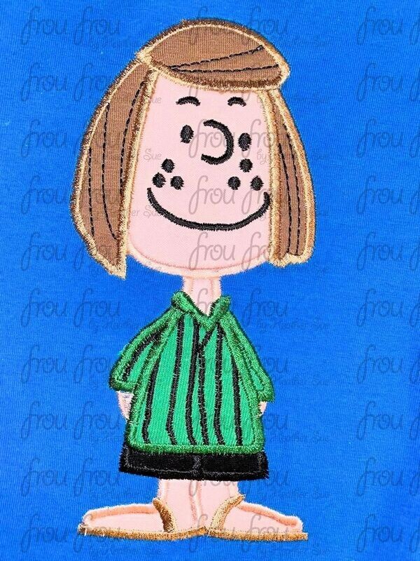 Pepper Peanut Machine Applique and filled Embroidery Design, Multiple Sizes, including 2"-16"