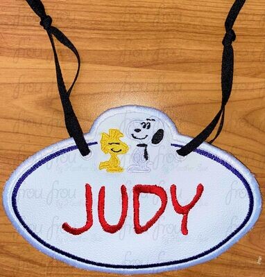 Snoops and Woodbird Peanut Stroller and Name Tag Fish Extender IN THE HOOP Machine Applique Embroidery Design 3