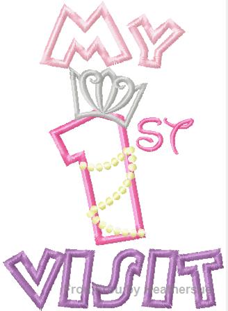 My first visit with crown Machine Applique Embroidery Design, Multiple Sizes, including 4 inch