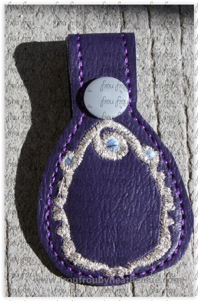 Sofie the First Amulet Key Fob, short and long tab, velcro or snaps, THREE  SIZES in the hoop Machine Applique Embroidery Design- 4", 7", and 10"