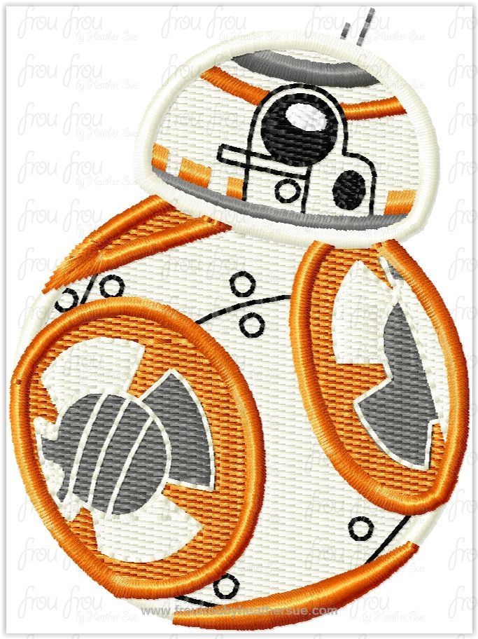 B88 Robot Space Wars Machine Applique Embroidery Design Multiple Sizes,  including 1.5"-16"