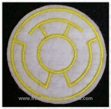 Clippie Yellow Superhero Machine Embroidery In The Hoop Project 1.5, 2, 3, and 4inch