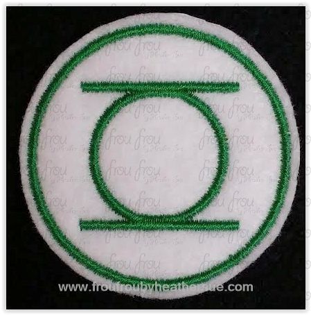 Clippie Green Superhero Machine Embroidery In The Hoop Project 1.5, 2, 3, and 4inch