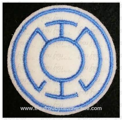 Clippie Blue Superhero Colors Machine Embroidery In The Hoop Project 1.5, 2, 3, and 4inch