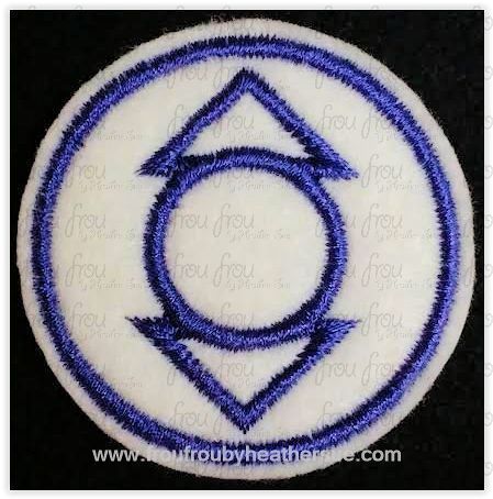 Clippie Indigo Superhero Machine Embroidery In The Hoop Project 1.5, 2, 3, and 4inch