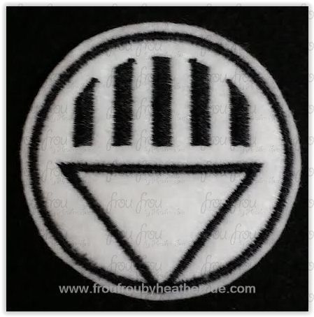 Clippie Black Superhero Machine Embroidery In The Hoop Project 1.5, 2, 3, and 4inch