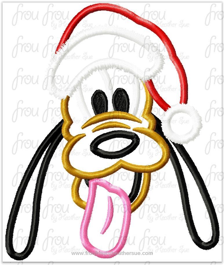 Christmas Plulo Santa Hat Machine Embroidery Applique Designs Multiple Sizes- including 4&quot;-16&quot;