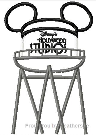 Hollywood Mouse Water Tower Machine Embroidery Design, multiple sizes including 4 inch