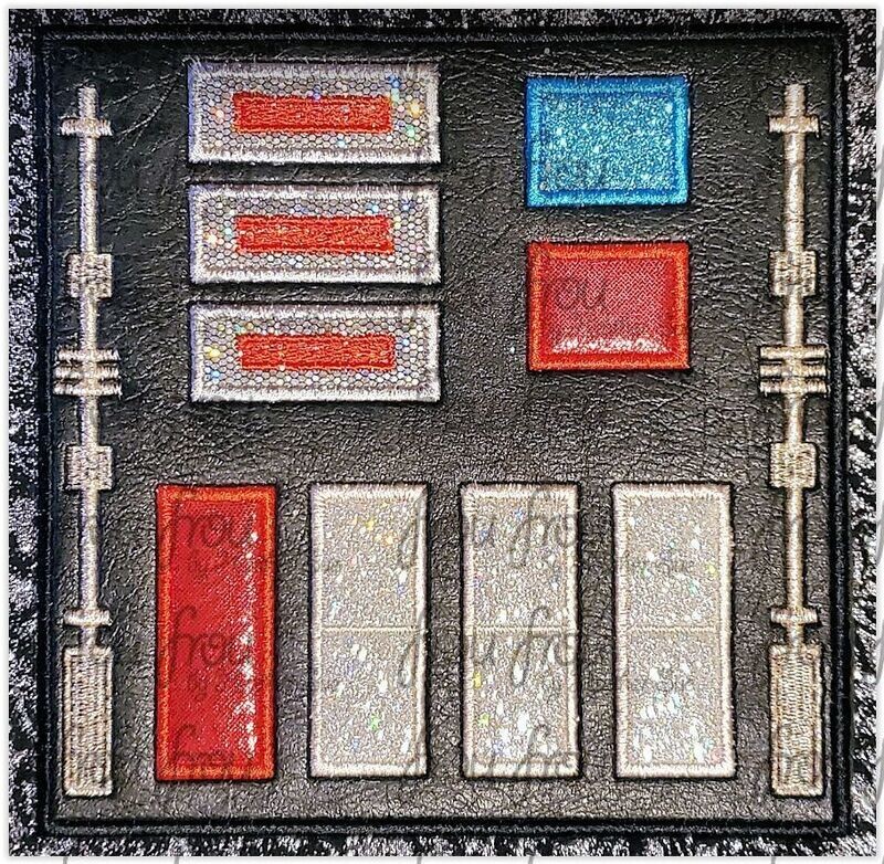 Dark Fader Costume Chest Design Space Wars Machine Applique and Filled Embroidery Designs Multiple Sizes, including 1.5&quot;-16&quot;