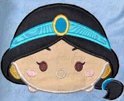 Tzum Jaz Princess Video Game Machine Applique and Filled Embroidery Design, Multiple Sizes including 2