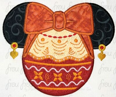 Deloris Enchanto Miss Mouse Head Machine Applique and Filled Embroidery Designs 3