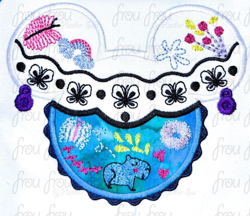 Meerabel Enchanto Miss Mouse Head Machine Applique and Filled Embroidery Designs 3"-16"