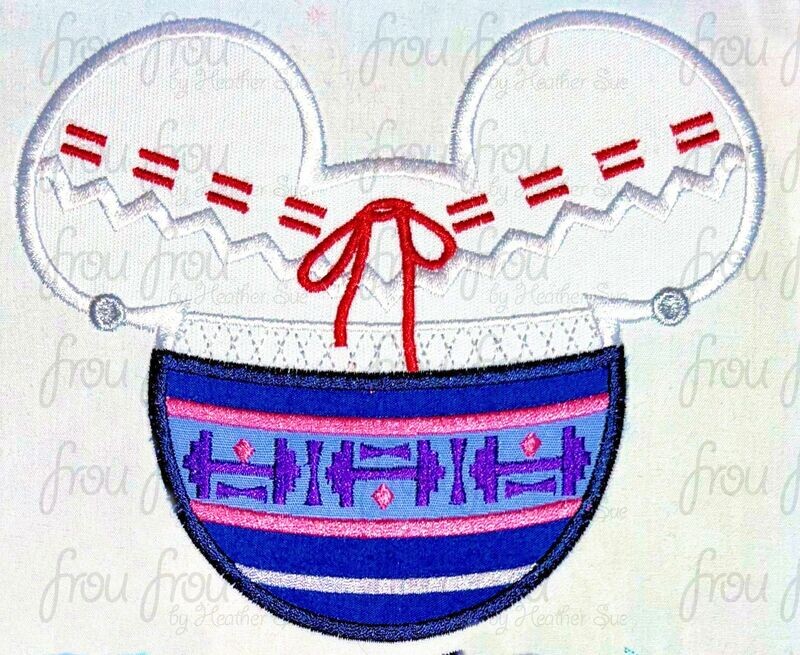 Louisa Enchanto Miss Mouse Head Machine Applique and Filled Embroidery Designs 3"-16"