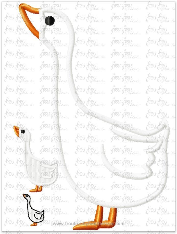 Goose Dutch It&#39;s a Small Globe Ride Machine Applique Embroidery Design, Multiple Sizes including 1&quot;-16&quot;