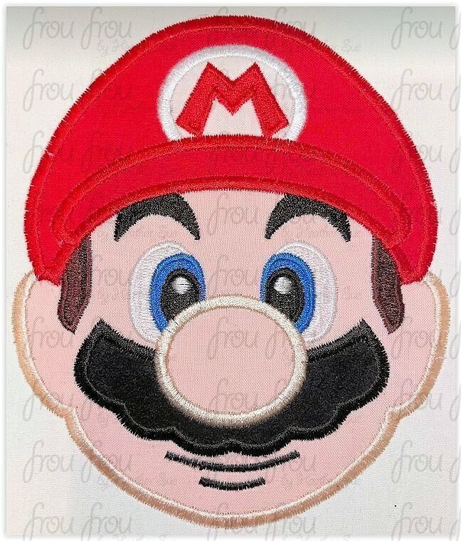 Maro Head Machine Applique and Filled Embroidery Design, 2.5&quot;-16&quot;