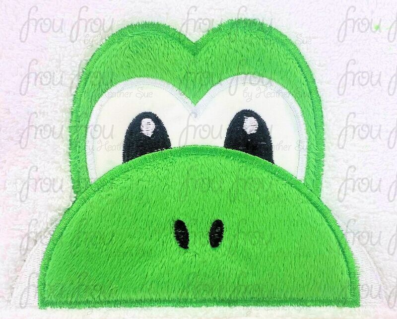 Yosh Peeker Maro Machine Applique and Filled Embroidery Design, 2.5&quot;-16&quot;