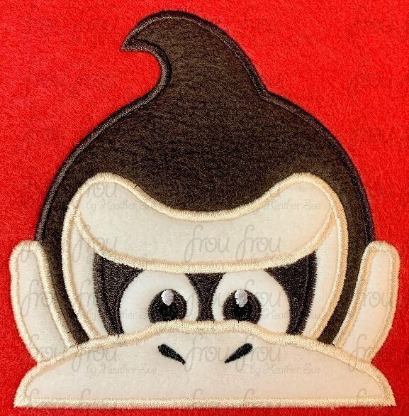 Donkey Coin Peeker Maro Machine Applique and Filled Embroidery Design, 2.5&quot;-16&quot;