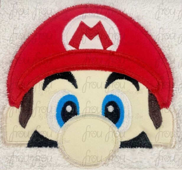 Maro Peeker Machine Applique and Filled Embroidery Design, 2.5&quot;-16&quot;