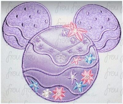 Isabel Enchanto Miss Mouse Head Machine Applique and Filled Embroidery Designs 3